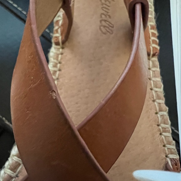 Madewell Malia espadrille leather jute sandals size 9 NWOB - Picture 11 of 12